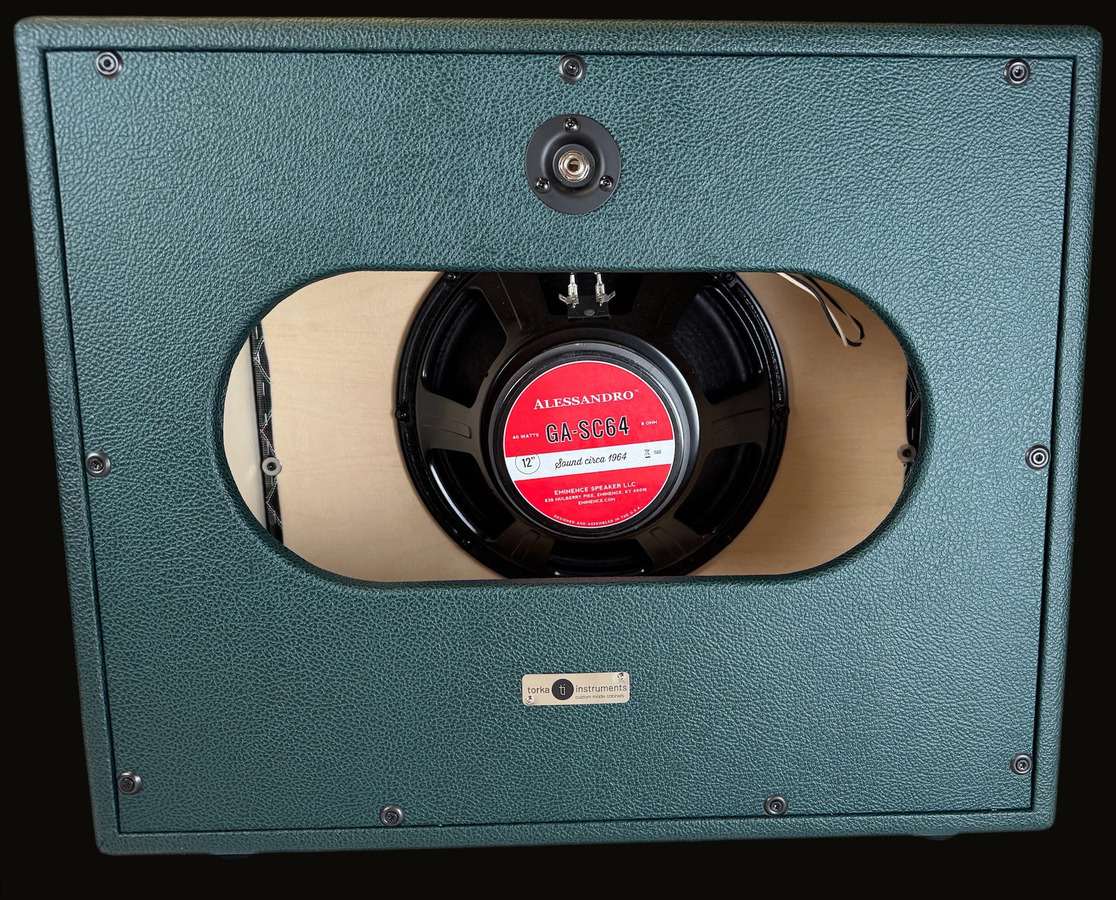1×12 Emerald Green cabinet — back, Alessandro GA-SC64 speaker